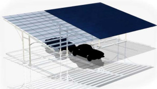 Solar Carport - Double Rows ‏(EW-Side)